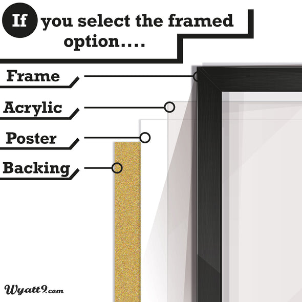 Framed Poster guide from wyatt9.com for blue bicycle poster