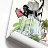 Spider Monkey in shower, funny bathroom poster, home decor print
