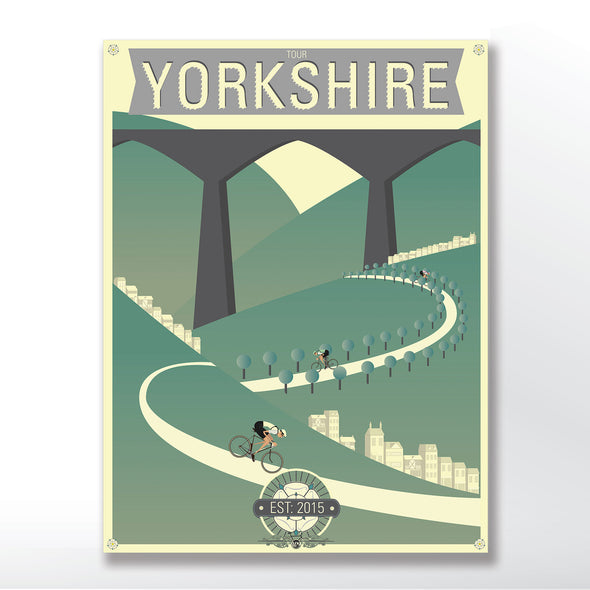 Tour de yorkshire cycling poster wall art print - wyatt9.com