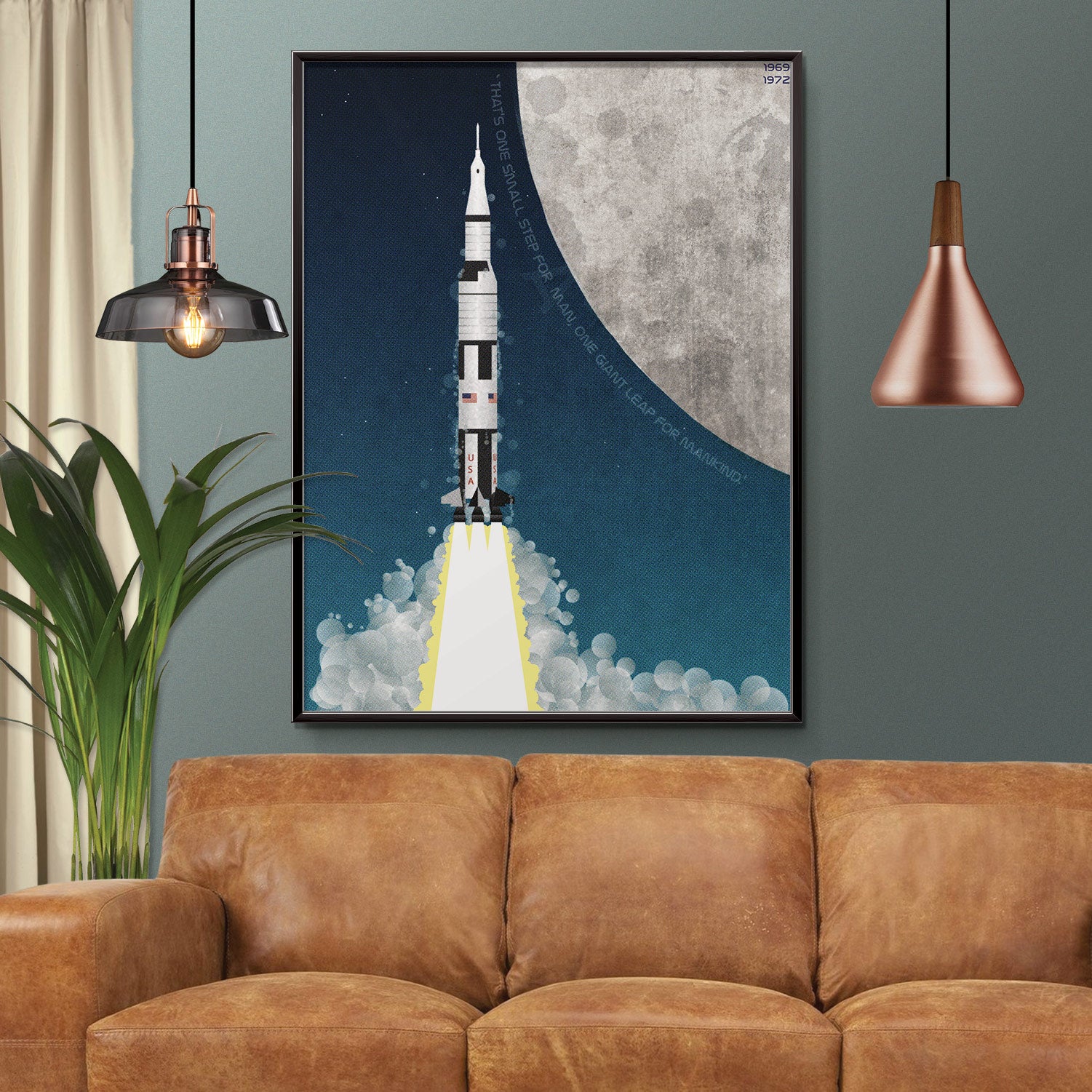 Apollo Program Posters Apollo Mission Saturn V Rocket Moon Landing Poster - wyatt9.com