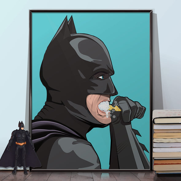Batman & Wonder Woman Brushing Teeth Poster Set