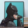 batman and Superman brushing his teeth bathroom poster wyatt9.com