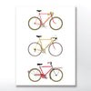 Vintage Bicycles Poster. Framed in three sizes 30x40cm, 18x24 inches, or 24x36 inches