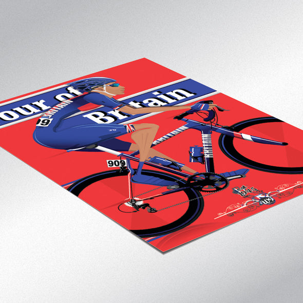 tour of Britain cycling race poster wall art print from wyatt9.com