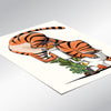 Tiger Looking in the Toilet, funny bathroom home decor poster